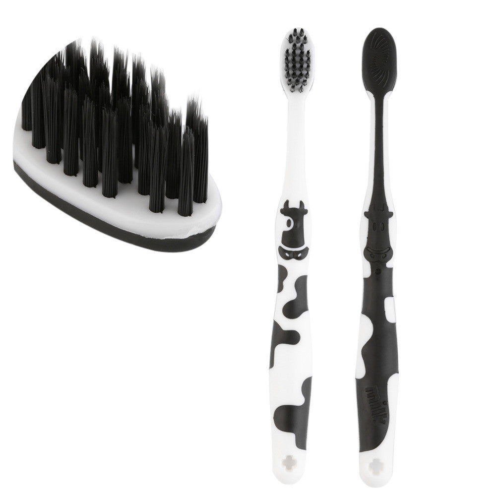 Wholesale Cheap Kids Baby Toddler Cute Cow Bamboo Charcoal Soft Toothbrush Oral Dental Care*$