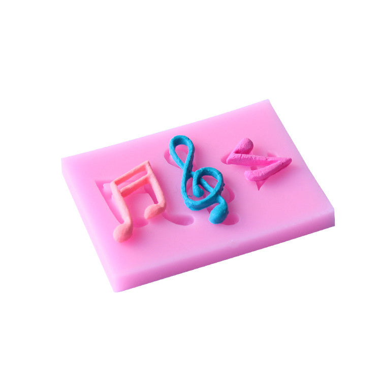 New 3D music notes Shape Silicone Mold, Jelly, Chocolate, Soap ,Cake Decorating DIY Kitchenware ,Bakeware D151