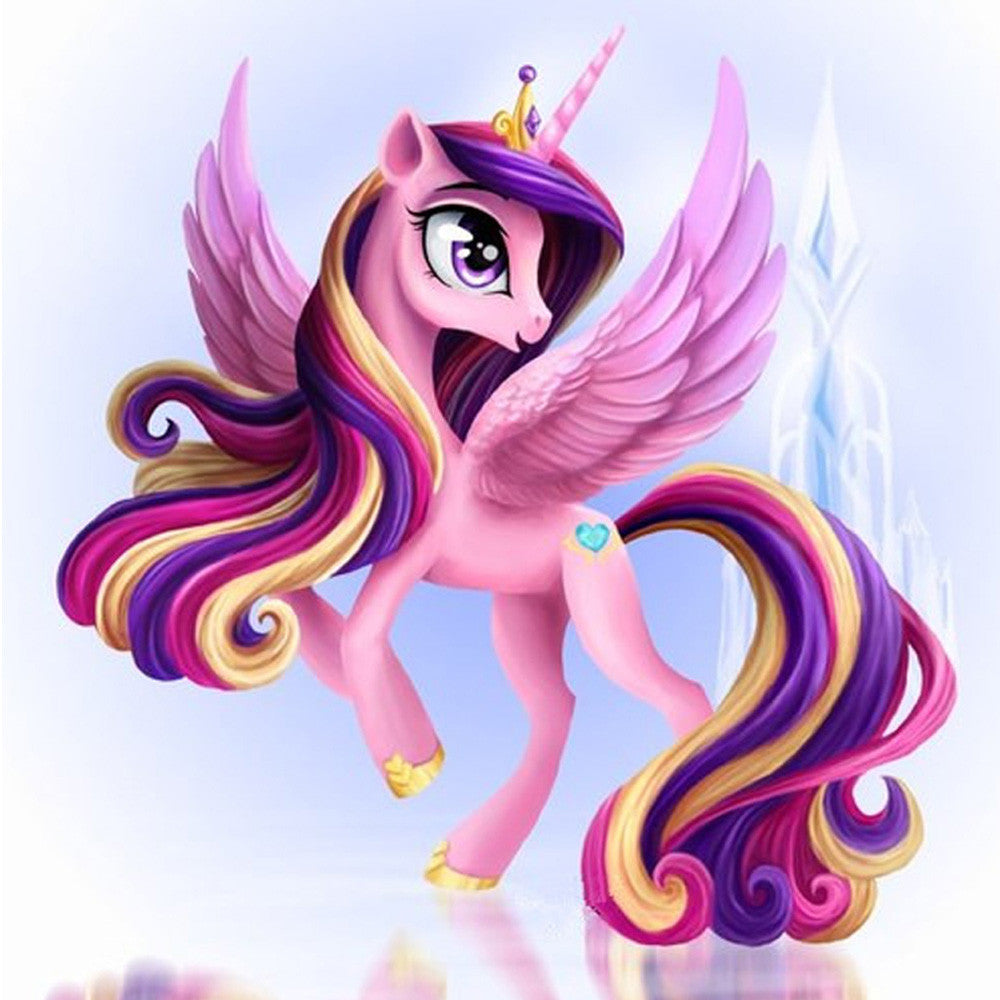 Princess Pony Diamond Painting Cross Stitch Diamond Embroidery 5D Diy Cartoon Diamond Mosaic Picture Rhinestones Full Gift Resin