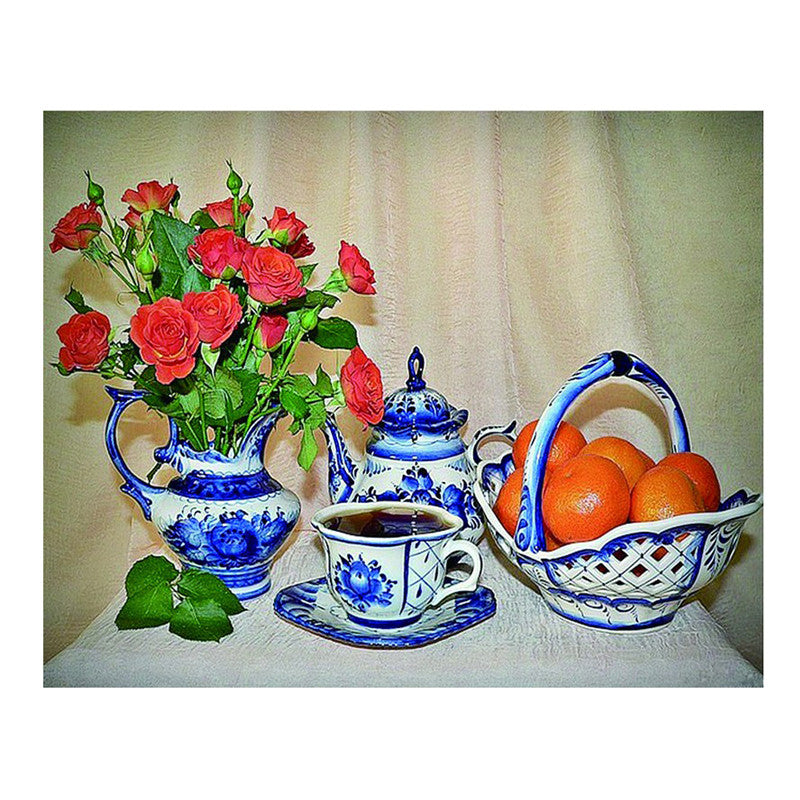 2016 new Diy Diamond painting Blue and white porcelain vase diamond cross stitch crystal square diamond sets Diamond embroidery