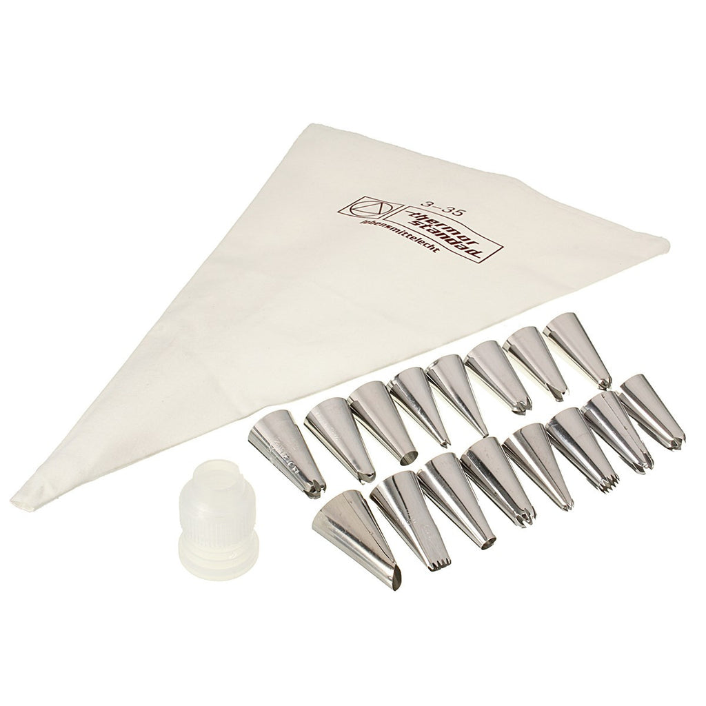 18Pcs Icing Piping Nozzles Pastry Bag Tips With Transverter Household Kitchen Bakery Cake Baking Decorating Tools Bakeware
