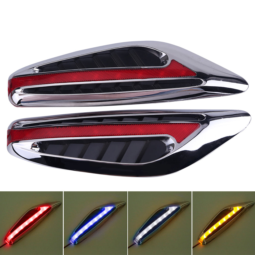 1Pair Steering light Fender Side Lamp Hot Sale DC12V Blade Shape Auto Car LED Side Lights Marker Turn signal Lights