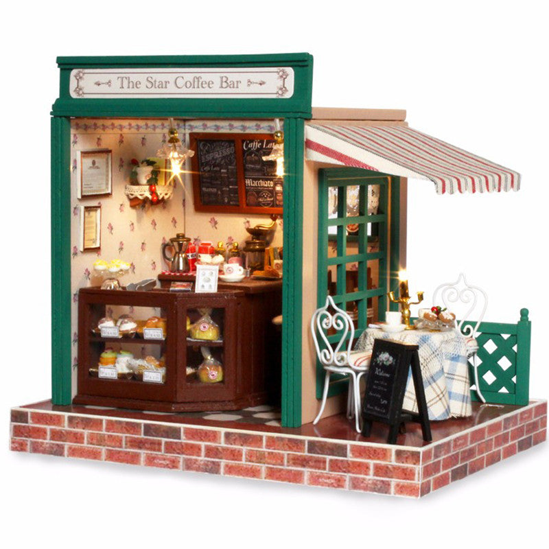 Doll house furniture miniatura diy doll houses miniature dollhouse wooden handmade grownups toys for children birthday gift Z05