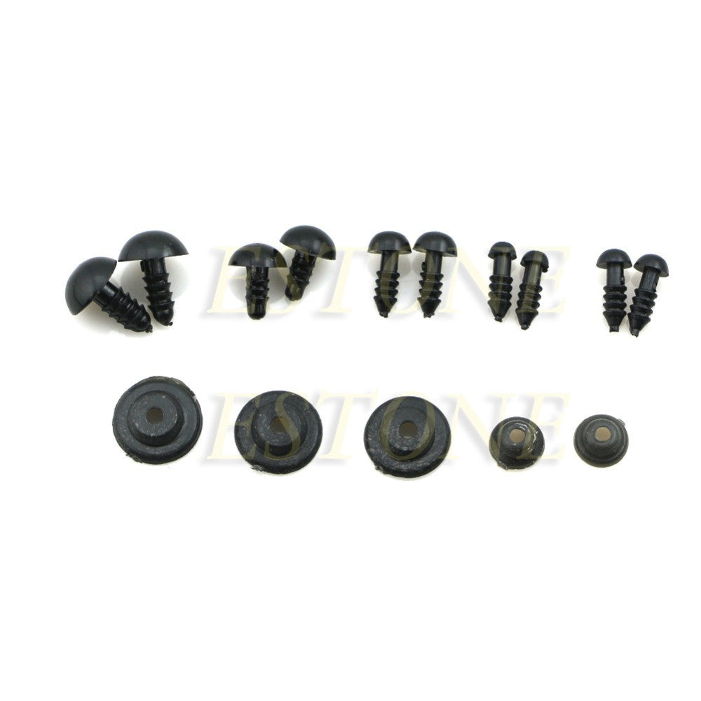 100Pcs/Set 6-12mm New Plastic Safety Eye For Teddy Bear Doll Animal Puppet Toy