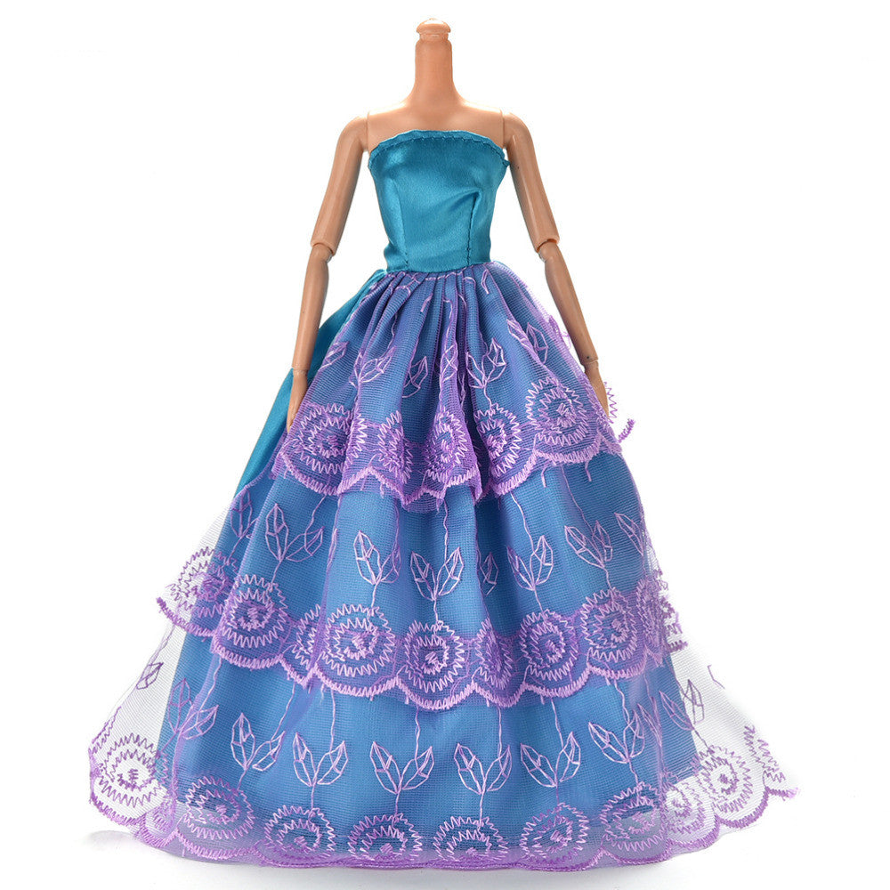 New Hot Outfit Best Gift For Girl' DollPrincess Wedding Dress Noble Party Gown For Barbie Doll Fashion Doll Accessories