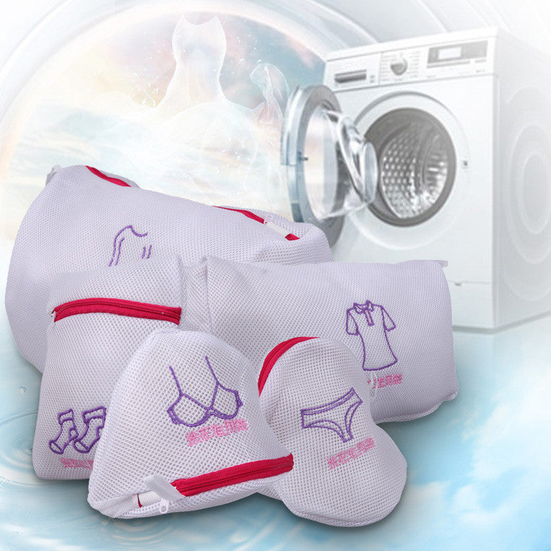 5PCS Laundry Bags Set Thickened Double Layer Zippered design Mesh Household Laundry Bag Wash Protecting Mesh Bag