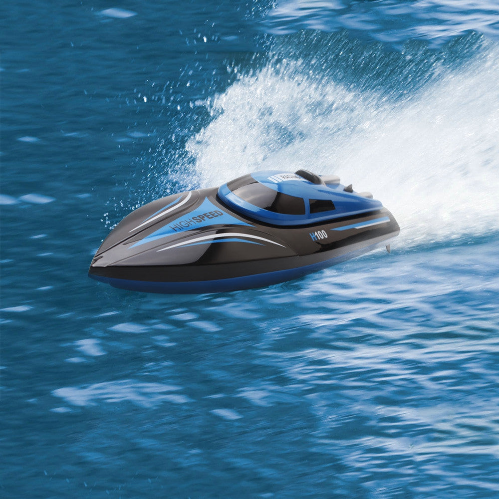 RC Boat 2.4GHz 4 Channel High Speed Racing Remote Control Boat with LCD Screen 30KM/H High Speed Electric RC Boat
