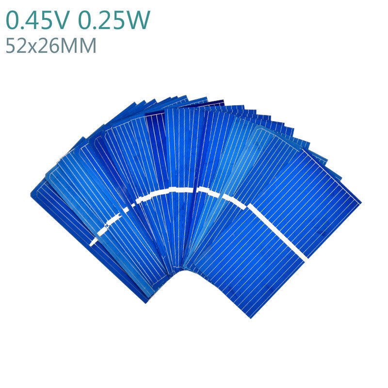 100Pcs Solar Panel China Painel Solar Polycrystalline Silicon Placa Solar DIY Panneau Solaire Solar Cells 52x26MM 0.45V 0.25W