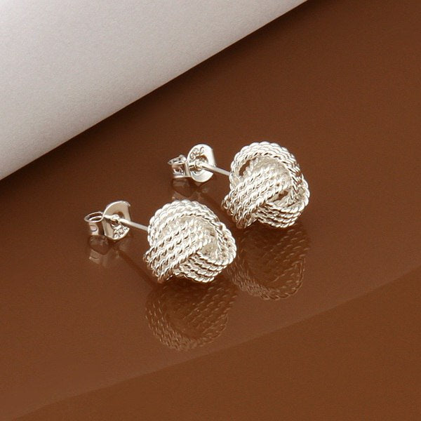 Free Shipping!!Wholesale 925 jewelry silver plated Earring,silver plated Fashion Jewelry,Fashion Tennis Earrings SMTE013