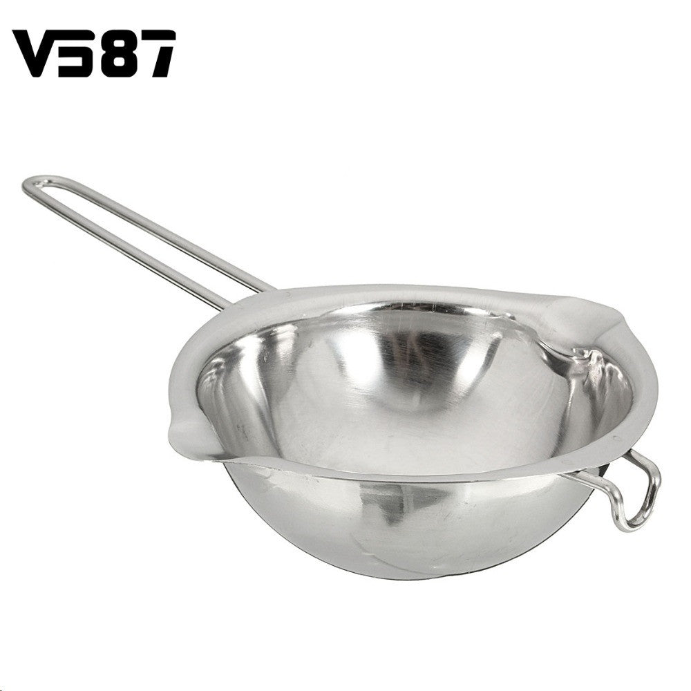 Stainless Steel Chocolate Butter Melting Pot Bowl Milk Pouring Bowl Kitchen Bakery Baking Helper Gadgets Bakeware Utensil