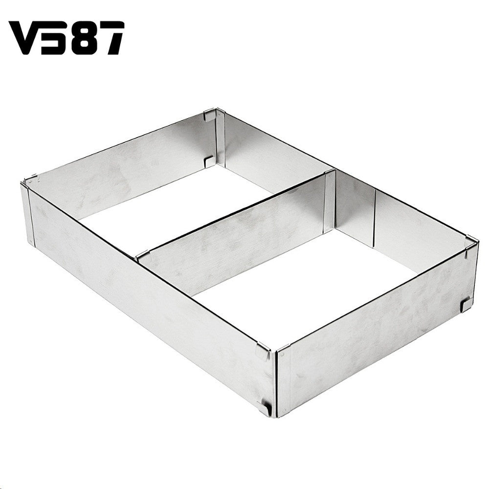 Stainless Steel Square Cake Mousse Cutter Expandable Ring Adjustable Cake Mold Home Kitchen Bakery Baking Tools Helper Bakeware