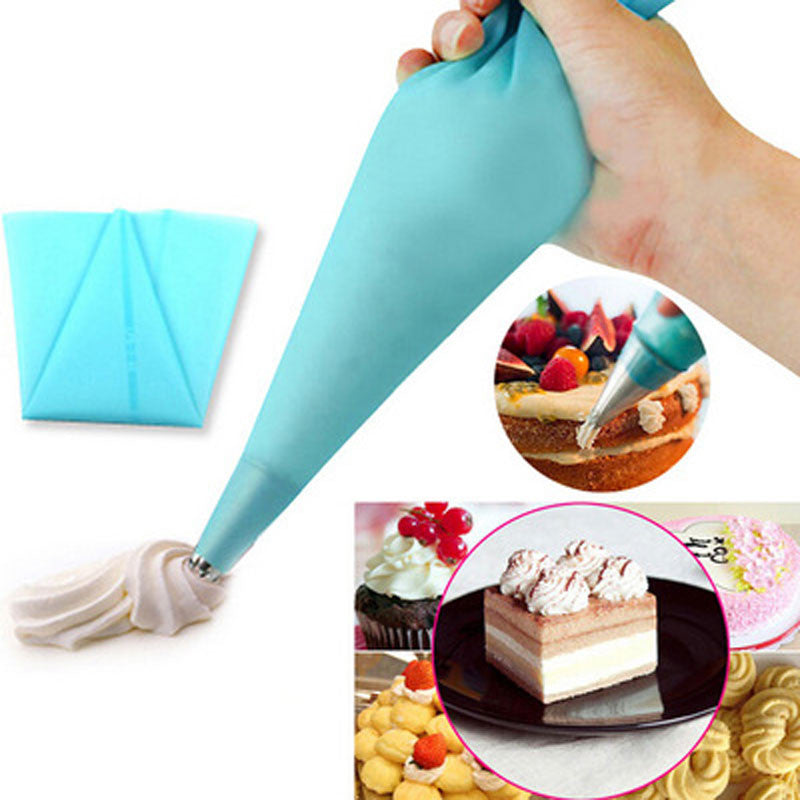 1PCS Silicone Reusable Icing Piping Cream Pastry Bag Cake Decorating Tool DIY Cupcake Patisserie Decorating Bag Tools Bakeware