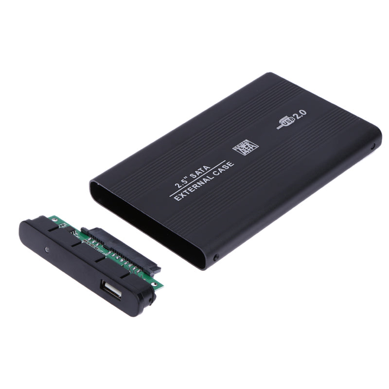 For Win10 2.5" USB 2.0 SATA HDD External Enclosure Case box for data backup and exchange for 1TB 2.5inch SSD hdd hard drive disk