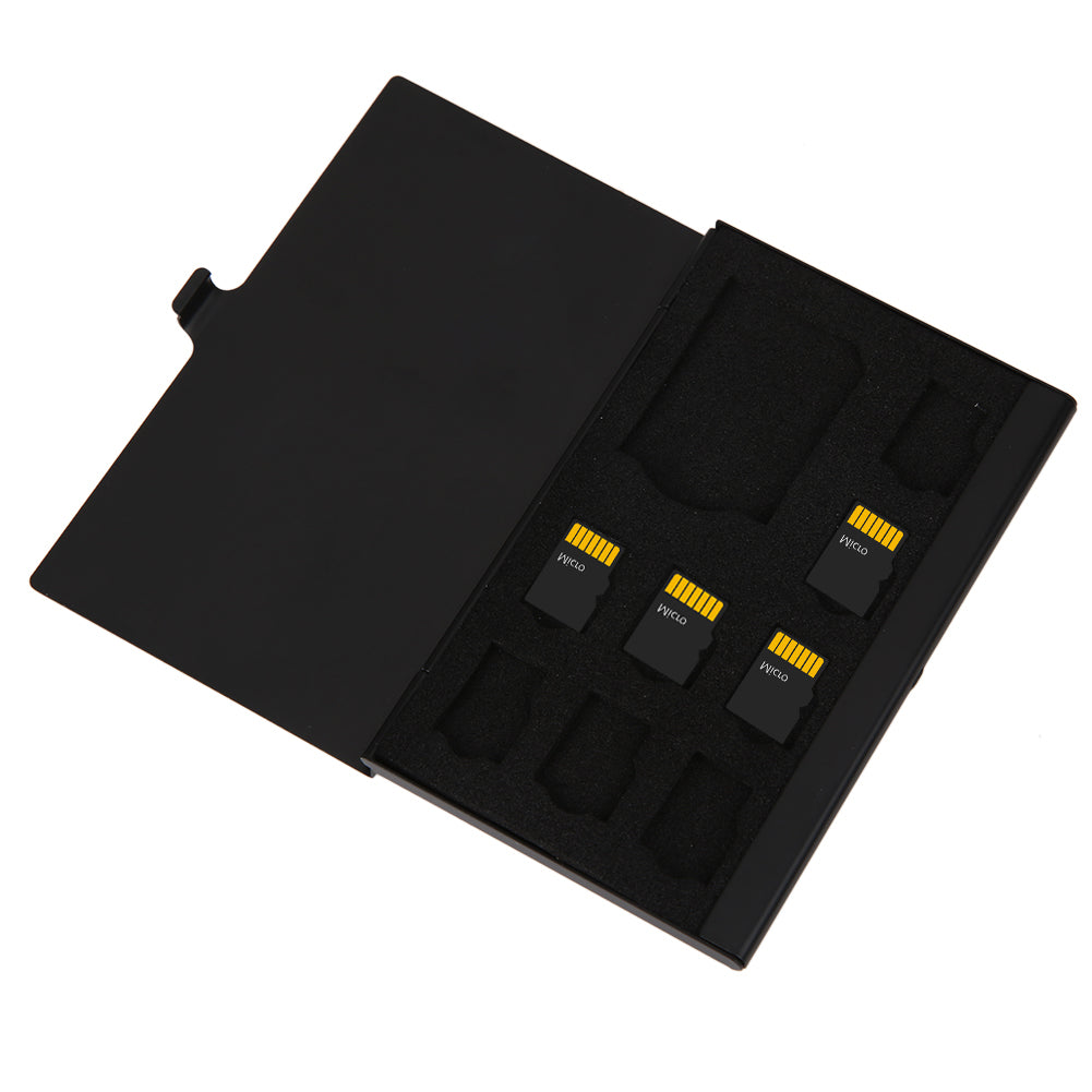 High Quality Monolayer Aluminum 1SD+ 8TF Micro SD Memory Cards Case Pin Storage Box Case Holder
