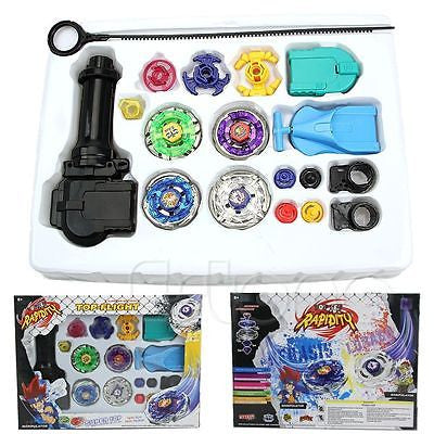Fusion Top Metal Master Rapidity Fight Rare Beyblade 4D Launcher Grip Set EU
