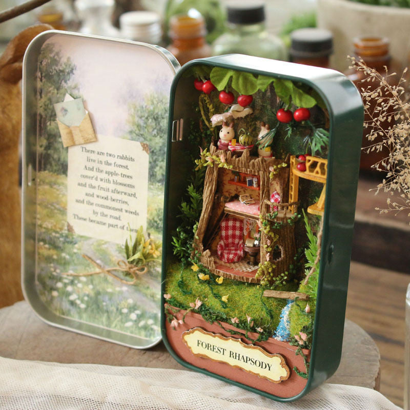 Doll House Diy miniature Wooden Puzzle Dollhouse miniaturas Furniture Toy House Doll For Birthday Gift Box Theatre Trilogy
