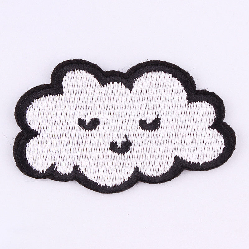 1Pcs Cloud Patches For Clothing Iron On Embroidered Sew Applique Cute Patch Fabric Badge Garment DIY Apparel Accessories