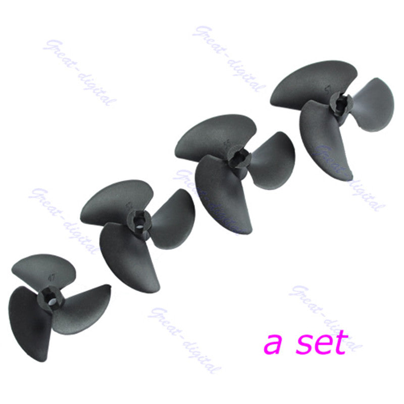Set 3 Blade Nylon Propeller P1.4 Dia 47mm 52mm 55mm 57mm For 3/16 Shaft RC Boat
