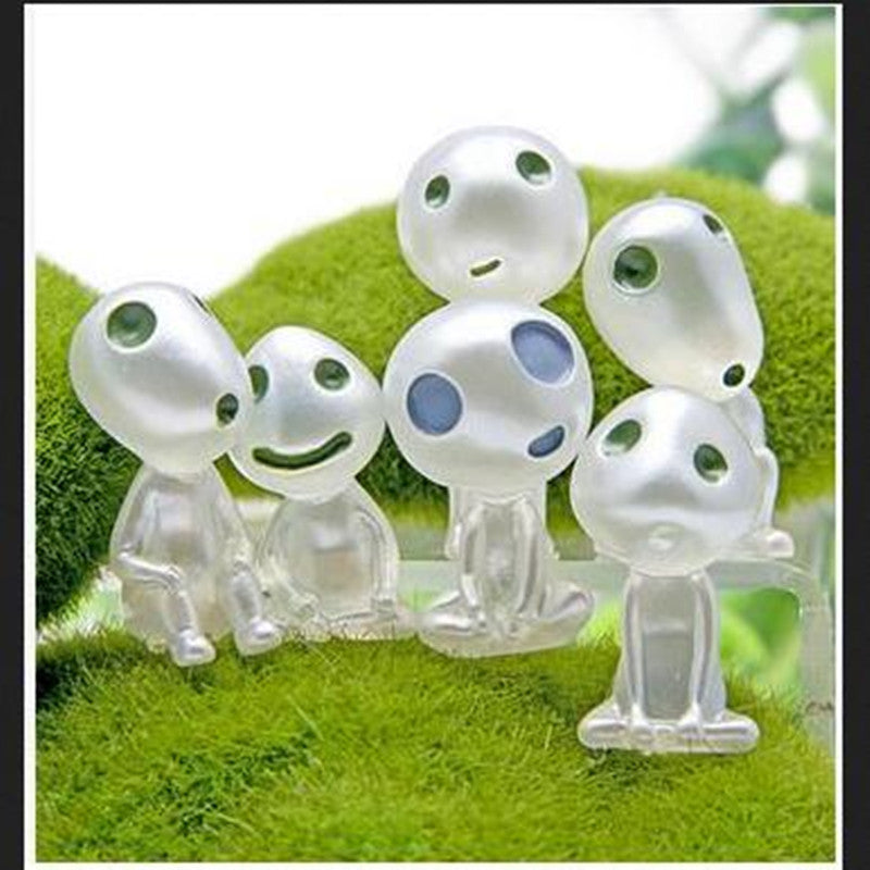 J260 New Arrival 5pcs/set Luminous Tree Elves Toy Miyazaki Cartoon Princess Mononoke Action Figure Toys Kids Gifts Wholesale