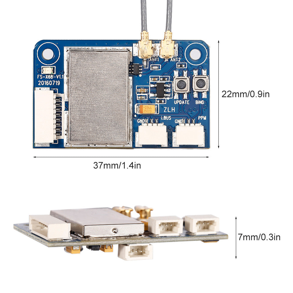 1pcs Original Flysky FS-X6B FS X6B 2.4G PPM i-BUS 6CH Receiver For Rc Quadcopter FS-I6X FS-i4 FS-i6 FS-i6S Transmitter