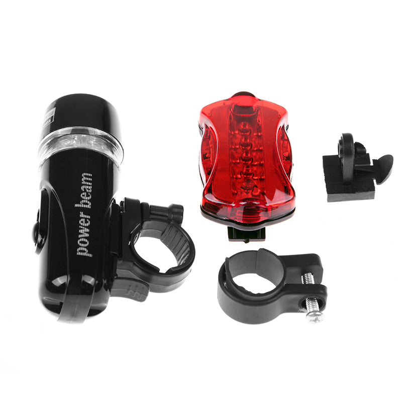 Waterproof Ultra Bright 5 LED Cycling Bicycle Light Set Bike Front Head Light + 5 LED Rear Safety Flashlight Tail light Lamp New