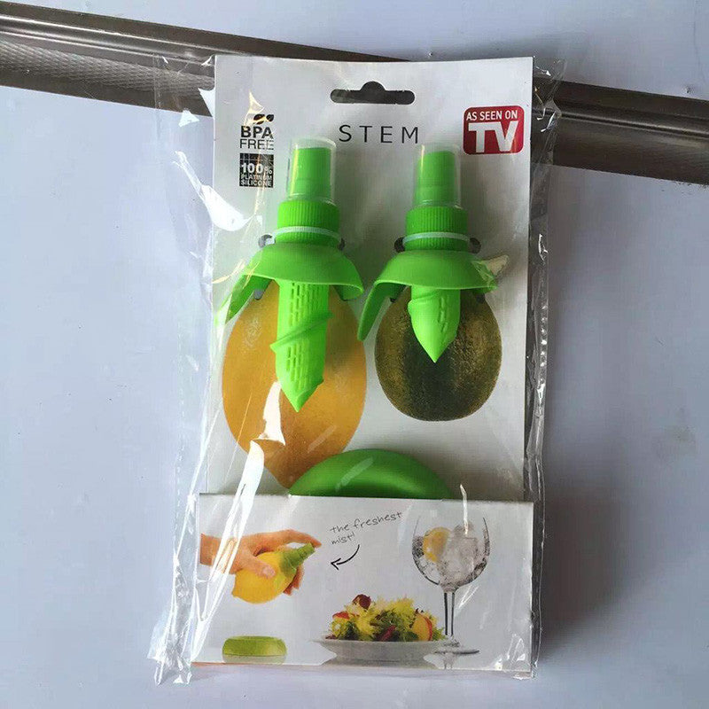 2Pcs/set Kitchen Gadgets Lemon Sprayer Fruit Juice Citrus Spray Creative Watermelon Hand Sprayer De Cocina Cozinha Cuisine 9Z