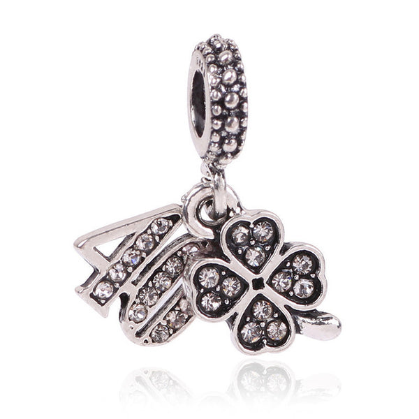 Free Shipping 1Pcs Silver Bead Charm European Silver with Angel wings Charm Pendant Bead Fit Pandora Bracelet