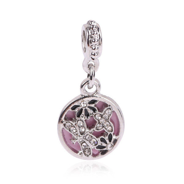 Free Shipping 1Pcs Silver Bead Charm European Silver with Angel wings Charm Pendant Bead Fit Pandora Bracelet