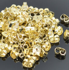 100 pcs/lot Alloy Earring Backs Bullet Stoppers Earnuts Earring Plugs DIY Gold Silver Plated Findings Jewelry Accessories #JA004