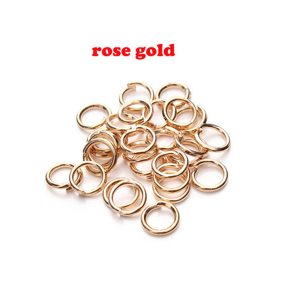 200pcs/lot 5mm Open Jump Rings Bronze/Gunblack/Gold/Rose gold/Silver/Rhodium Link Loops for DIY Jewelry Making Connector F309