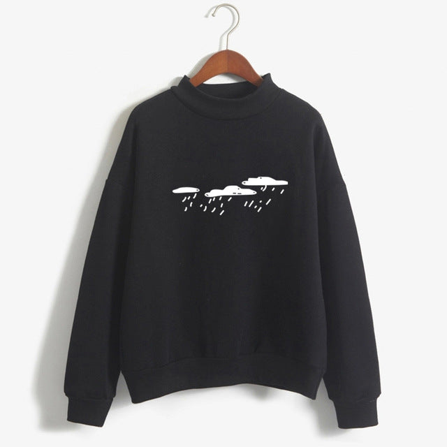 New 2016 Hoody Spring Autumn Long Sleeve Casual Harajuku Pink Sweatshirt Women Cute Printed Hoodies Moletom Feminino Oversize