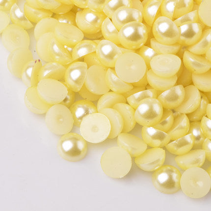Sales!1000Pcs 50Gram Mixed 2-10mm Craft ABS Imitation Pearls Half Round Flatback Pearls Resin Scrapbook Beads For DIY Decoration
