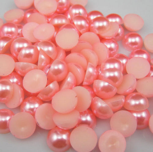 Sales!1000Pcs 50Gram Mixed 2-10mm Craft ABS Imitation Pearls Half Round Flatback Pearls Resin Scrapbook Beads For DIY Decoration