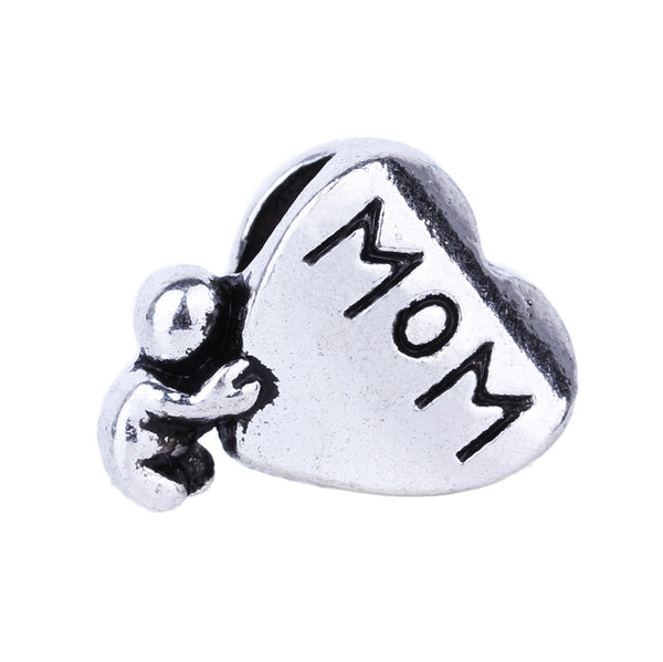 1pc Free Shipping Silver Bead Charm European Love Heart Clover Owl Boy Dog Paw Family Fashion Bead Fit Pandora Bracelet Necklace