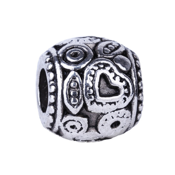 1pc Free Shipping Silver Bead Charm European Love Heart Clover Owl Boy Dog Paw Family Fashion Bead Fit Pandora Bracelet Necklace