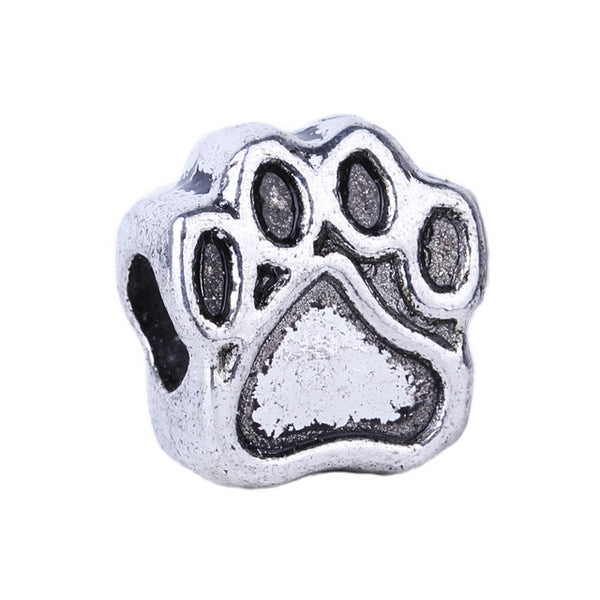 1pc Free Shipping Silver Bead Charm European Love Heart Clover Owl Boy Dog Paw Family Fashion Bead Fit Pandora Bracelet Necklace