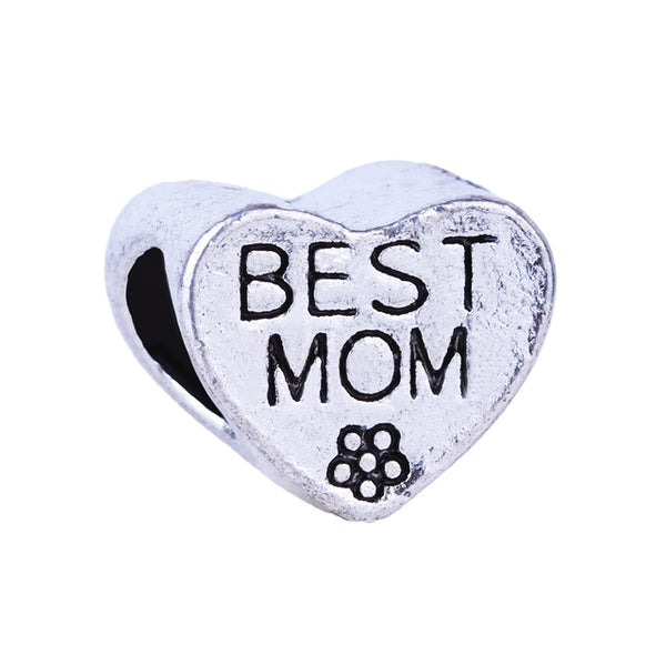 1pc Free Shipping Silver Bead Charm European Love Heart Clover Owl Boy Dog Paw Family Fashion Bead Fit Pandora Bracelet Necklace