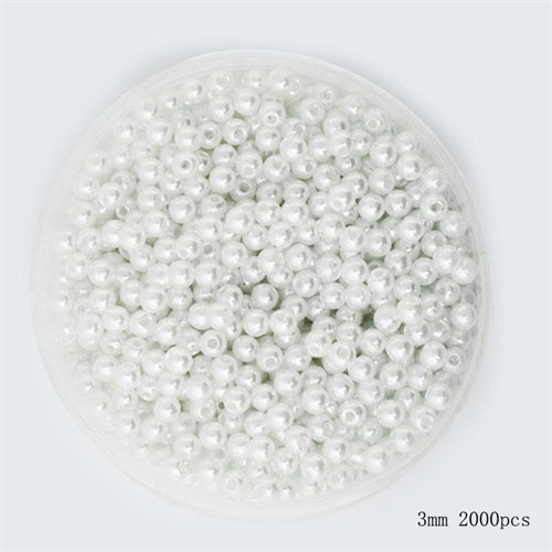 Products Quantity According Picture ABS White Imitation Pearl Beads Round Loose DIY Bracelet Handmake Jewelry Findings OL-08