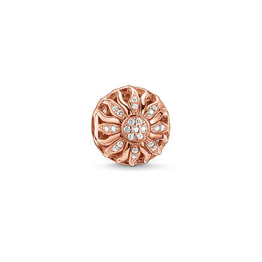 Rose Gold Crystal Beads Fit Pandora Bracelet Necklace Heart Charms Fashion Women Jewelry Big Hole DIY Beads For Jewelry Making