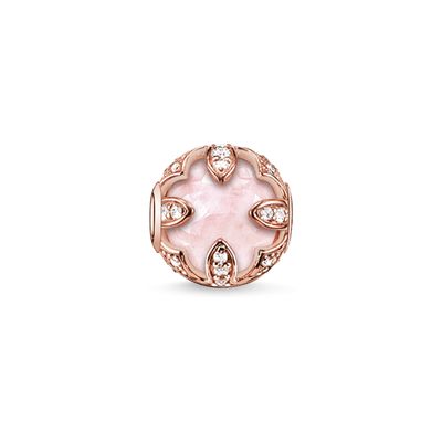 Rose Gold Crystal Beads Fit Pandora Bracelet Necklace Heart Charms Fashion Women Jewelry Big Hole DIY Beads For Jewelry Making