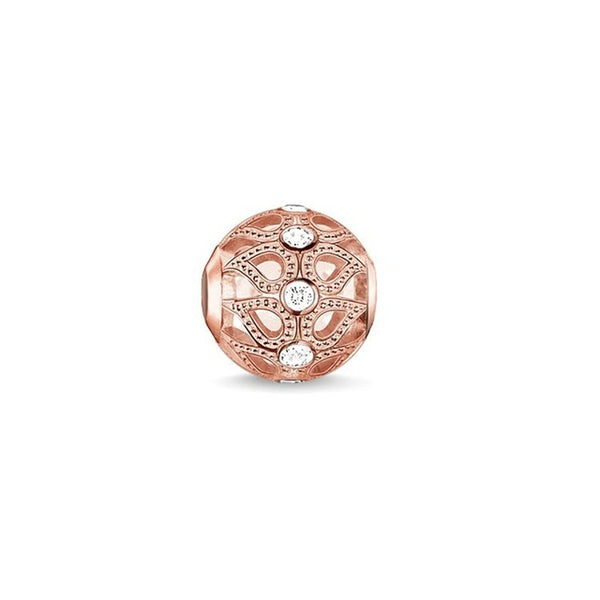 Rose Gold Crystal Beads Fit Pandora Bracelet Necklace Heart Charms Fashion Women Jewelry Big Hole DIY Beads For Jewelry Making