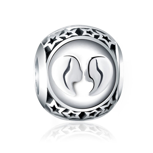 LZESHINE 925 Sterling Silver Beads Twelve Constellations Accessoriess  Zodiac Bead Charm Fit Original Pandora Bracelet PSMB0709