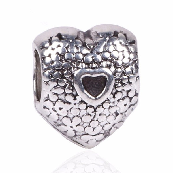NEW 1pc Free Shipping Silver Bead Charm European Love Heart Clover Owl Boy Paw Family Fashion Bead Fit Pandora Bracelet Necklace