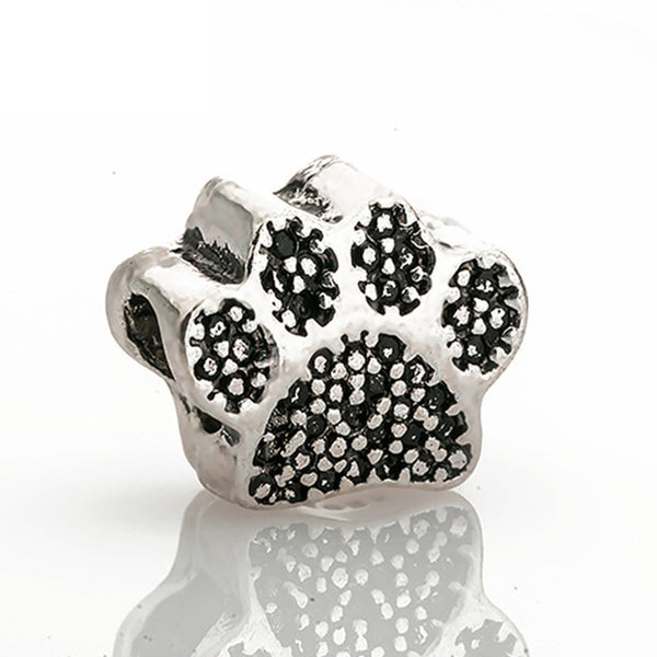 NEW 1pc Free Shipping Silver Bead Charm European Love Heart Clover Owl Boy Paw Family Fashion Bead Fit Pandora Bracelet Necklace