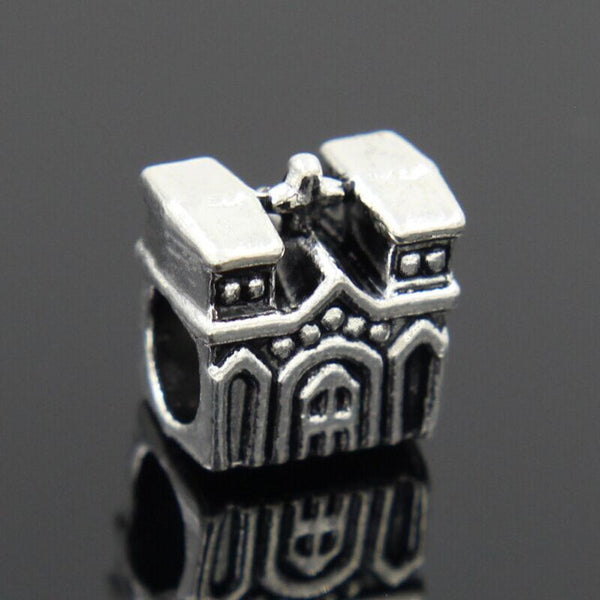 NEW 1pc Free Shipping Silver Bead Charm European Love Heart Clover Owl Boy Paw Family Fashion Bead Fit Pandora Bracelet Necklace