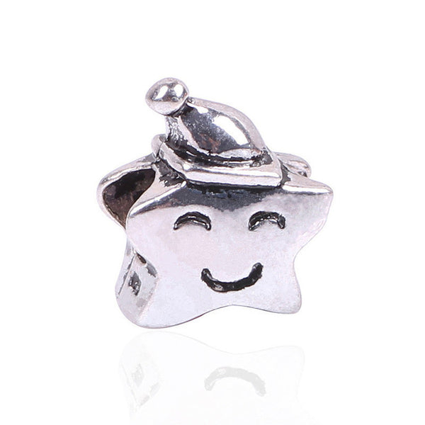 NEW 1pc Free Shipping Silver Bead Charm European Love Heart Clover Owl Boy Paw Family Fashion Bead Fit Pandora Bracelet Necklace