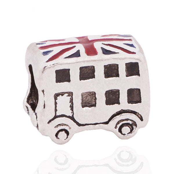 Free Shipping 1Pc Silver Bead Charm European Charms Beads Long Tube Family Charm Fit For Pandora Bracelet