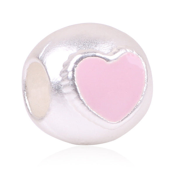 Free Shipping 1Pc Silver Bead Charm European Charms Beads Long Tube Family Charm Fit For Pandora Bracelet