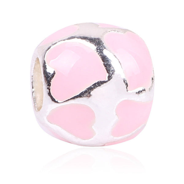 Free Shipping 1Pc Silver Bead Charm European Charms Beads Long Tube Family Charm Fit For Pandora Bracelet