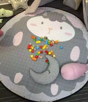 Kids Baby Play Mats Toys Storage Bag Round Carpet Rugs Large Canvas rawling Mat Carpet Portable Canvas kids Toys Sundries Pouch